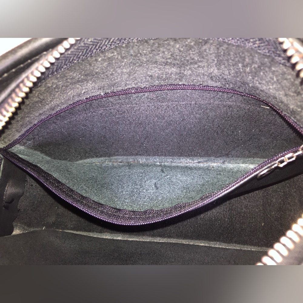 Vintage Coach Black Leather Top of Counter Compartment Bag #9167 with Hangtag - Picture 14 of 15